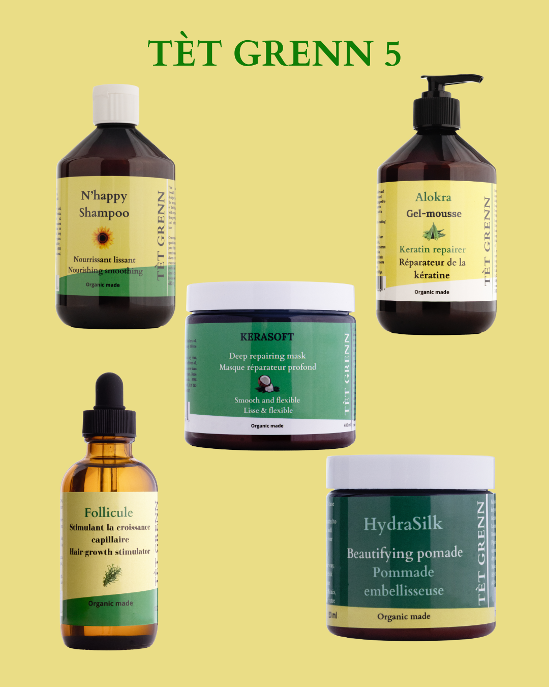 Gamme complète TÈT GRENN- Beauté & Bien-être Capillaire Naturel
